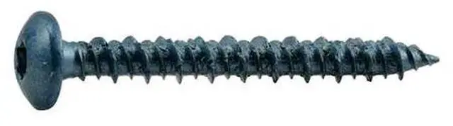 Main image of TORQUEMASTER 52439 Masonry Screw, 3/16" Dia., Pan, 1-3/4" L, Steel Blue