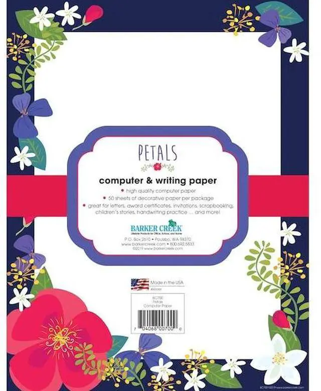 Alt view image 2 of 2 - BARKER CREEK 700 Petals Computer Paper, 50 sheets/Package