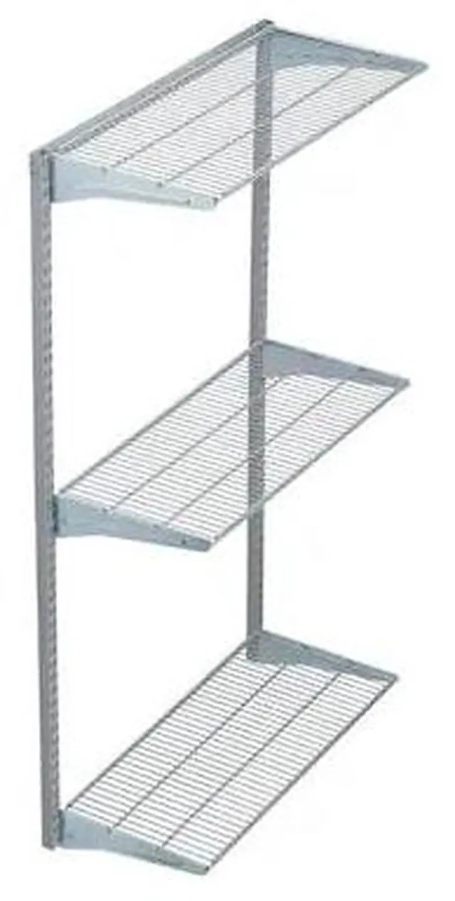Main image of TRITON PRODUCTS 1799 Wall Mount Shelving Unit W/ 3 Steel Wire Shelves &
