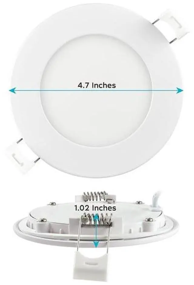 Alt view image 5 of 7 - LUXRITE LR23756-12PK 4 Inch Ultra Thin LED Recessed Downlights 5 CCT Selectable