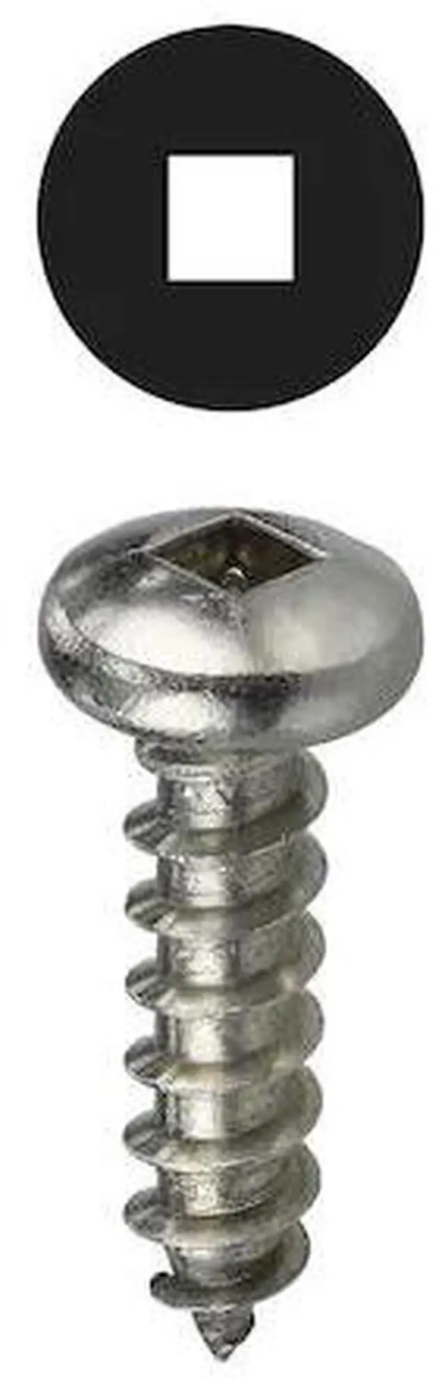 Main image of DOTTIE DDSMSS81 Sheet Metal Screw, #8 x 1 in, Stainless Steel Pan Head Square