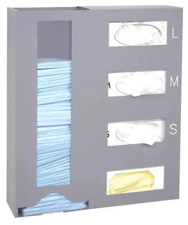 Main image of OMNIMED 307010 Wall Mounted PPE Isolation Station (Holds Gloves, Masks &