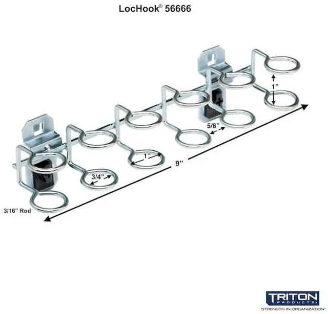 Alt view image 2 of 5 - TRITON PRODUCTS 56666 9 In. W Steel Multi-Ring Tool Holder for LocBoard, PK2