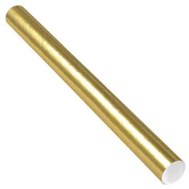 Main image of PARTNERS BRAND P3036GO Mailing Tubes with Caps, 3" x 36", Gold, PK24