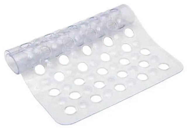 Main image of KENNEY MFG KN67243 Non-Slip Bath, Shower, and Tub Mat with Suction Cups, Clear