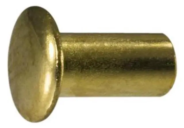 Main image of MIDWEST FASTENER 61864 Tubular Rivet, Oval Head, 1/8 in Dia., 1/4 in L, Steel