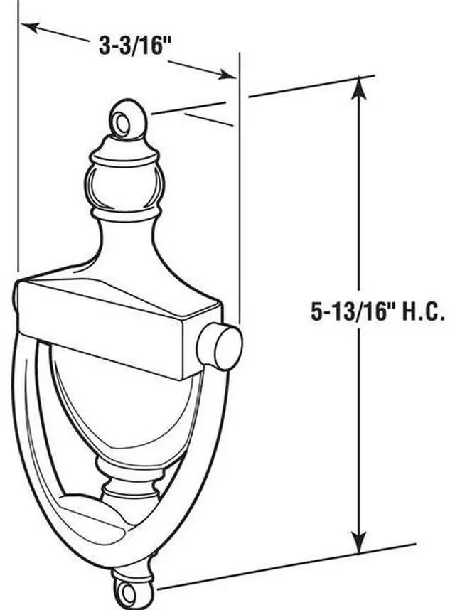 Alt view image 4 of 4 - PRIME-LINE U 10366 Deluxe Door Knocker, Satin Nickel US15 Single Pack
