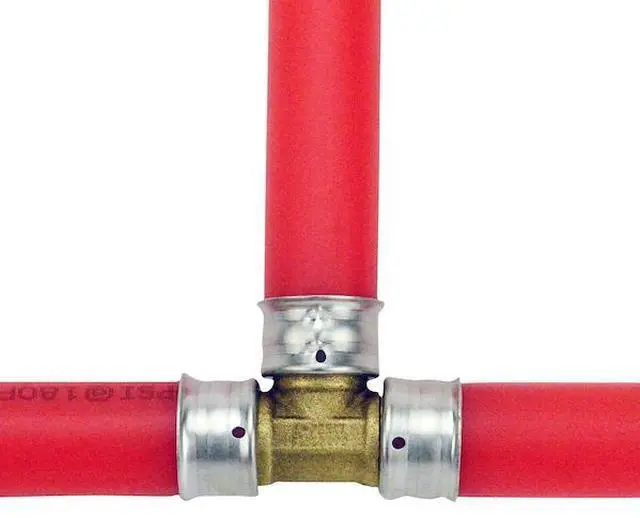 Alt view image 2 of 3 - APOLLO APXT3410PK 3/4 in. Brass PEX Barb Tee (10-Pack), 10PK