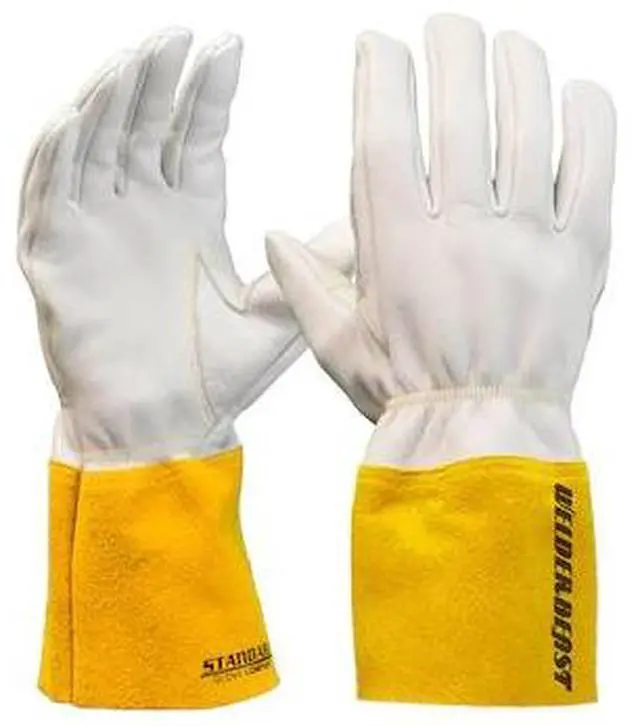 Main image of AZUSA SAFETY WMIG Welding Gloves, Cinched Wrist Cuff, English Thumb, Buffalo,
