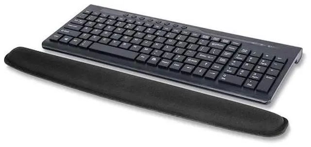 Alt view image 8 of 18 - Allsop Memory Foam Wrist Rests 2 7/8" x 18" x 1 Black 30205