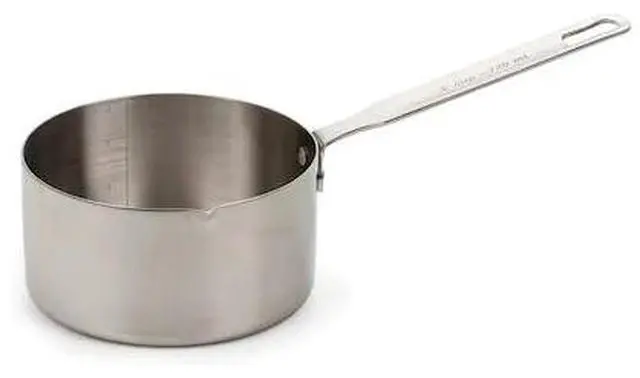 Alt view image 2 of 3 - Rsvp International Endurance Stainless Steel Measuring Pan Scoop, 3 Cups | Dry Or Liquid | Baking Or Cooking | Ideal For Melting Butter, Chocolate, Heating Soup | Dishwasher Safe