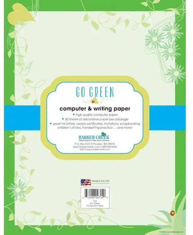 Alt view image 4 of 4 - Barker Creek Go Green Stationery LL724