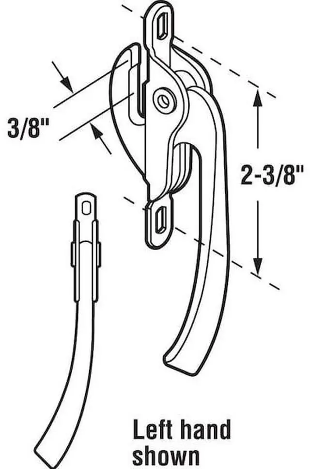 Alt view image 4 of 4 - PRIME-LINE H 3543 Bronze, Left Hand, Casement Window Locking Handle (Single