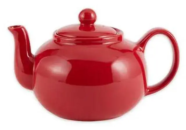 Main image of RSVP INTERNATIONAL CHAI-R Stoneware Teapot, Red