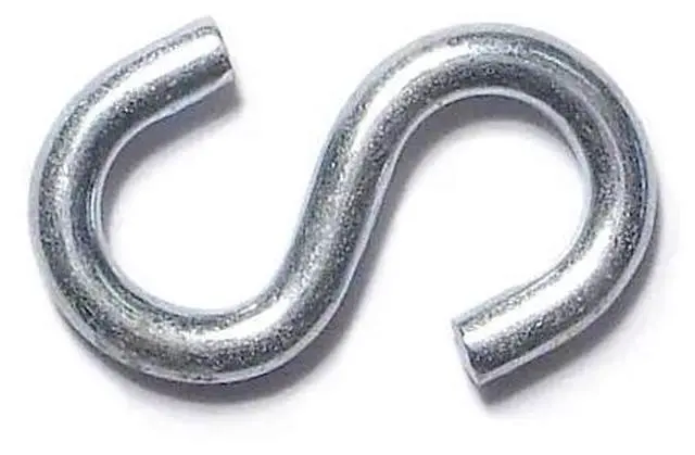 Main image of MIDWEST FASTENER 50991 3/32" x 15/64" x 3/4" Zinc Plated Steel S Hooks 100PK