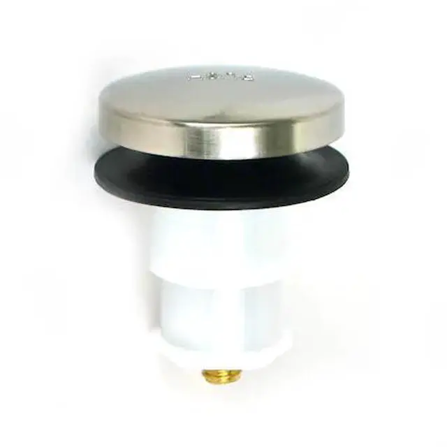Main image of WATCO 38412BN Foot Act. Bath Stopper w-3/8 in. P, Adapter, Brushed Nickel