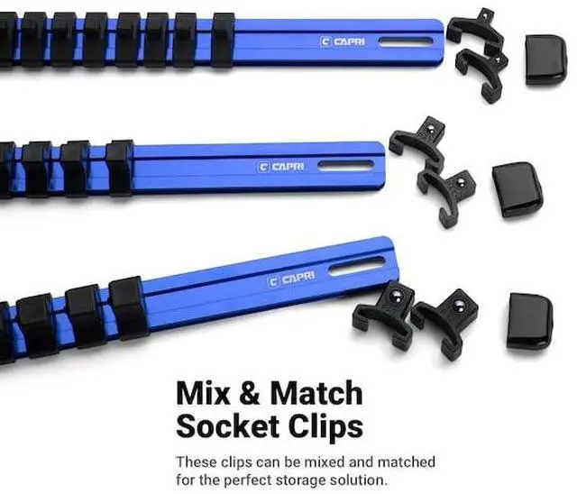 Alt view image 3 of 3 - CAPRI TOOLS CP50200-12CL-15PK 12 Drive Socket Holder Clip for Socket Rails, 15PK