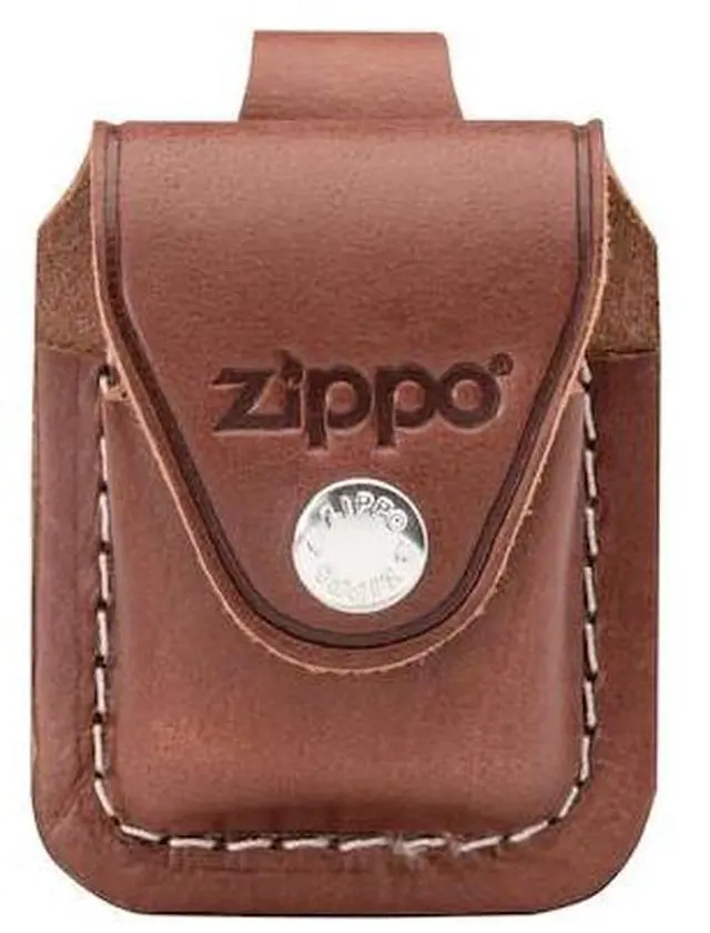 Alt view image 14 of 14 - Zippo ZO17040 Lighter Lighter Pouch Brown Leather Attaches To Belt W/ Loop These