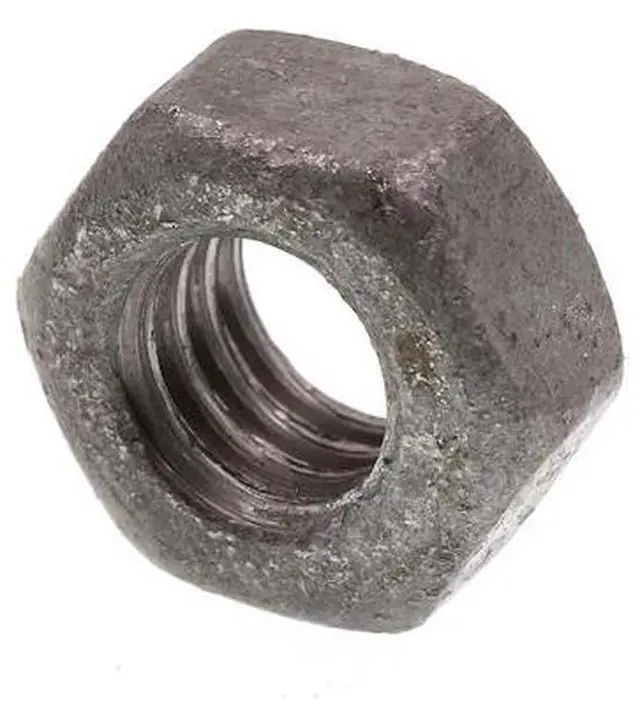 Main image of PRIME-LINE 9073318 Hex Nut, 1/4"-20, Steel, Grade A, Hot Dipped Galvanized, 100