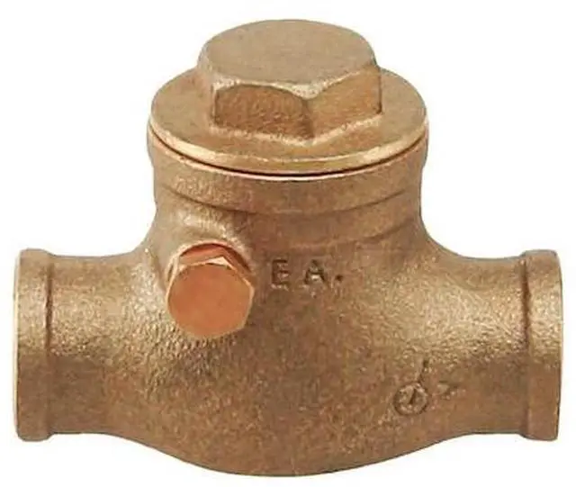 Alt view image 3 of 6 - EVERFLOW 210C114-NL SWT Swing Check Valve, Cast Brass 1-1/4"