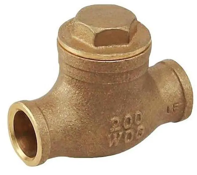Alt view image 4 of 6 - EVERFLOW 210C114-NL SWT Swing Check Valve, Cast Brass 1-1/4"