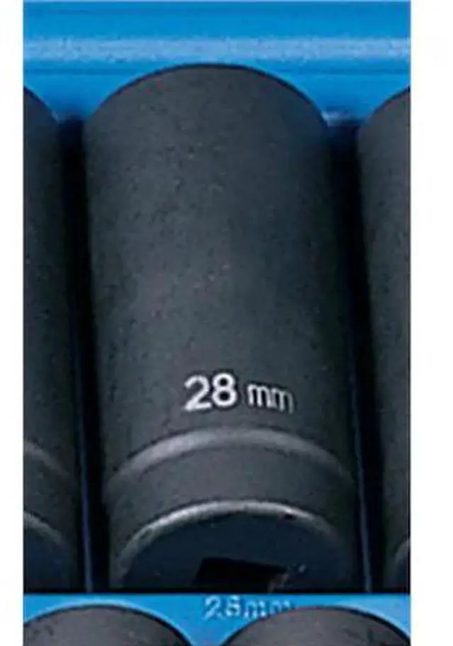 Main image of GREY PNEUMATIC 2028MD 1/2" Drive, 28mm Size, Metric Socket, 6 Points,