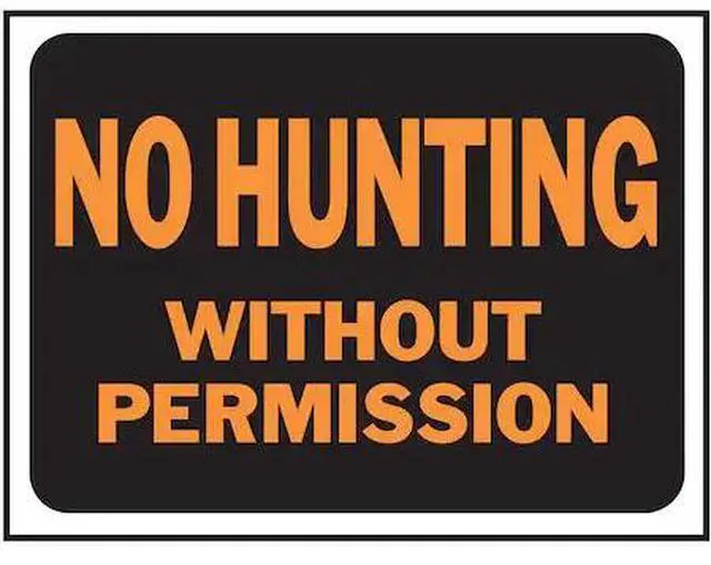 Main image of HY-KO A03024 No Hunting Without Permission Sign 8.5" x 12.5", 10PK