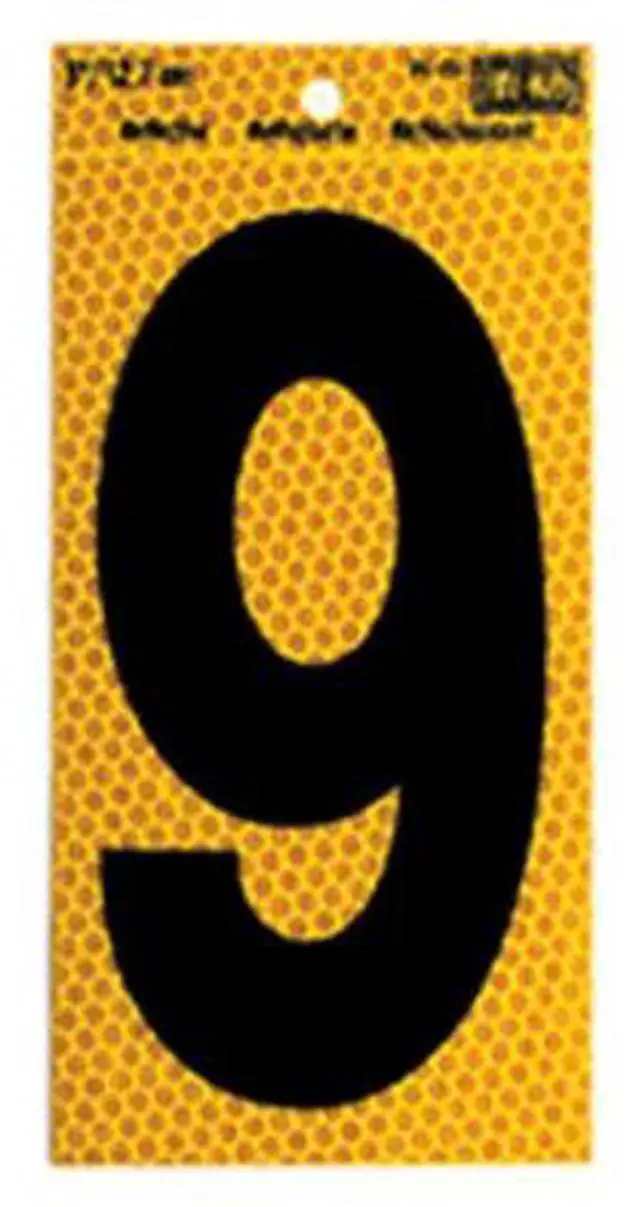 Alt view image 2 of 2 - HY-KO 5624861 NUMBER 9 YELLOW 5""REFLCT (Pack of 10)