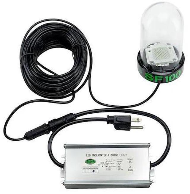 Alt view image 8 of 8 - Hydro Glow SF100G 100W/120VVAC Underwater Dock Light - Green Anchored To Bottom