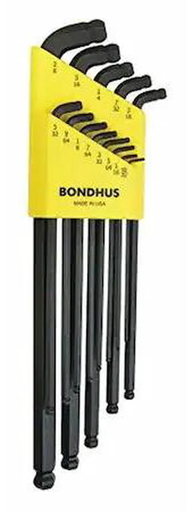 Alt view image 3 of 4 - Extra Long L-Shaped SAE ProGuard™ Ball End Hex Key Set, Number of Pieces: 13