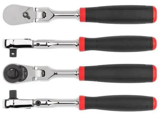 Alt view image 4 of 6 - TEKTON SRH22108 3/8 Inch Drive x 8 Inch Flex Head Comfort Grip Ratchet
