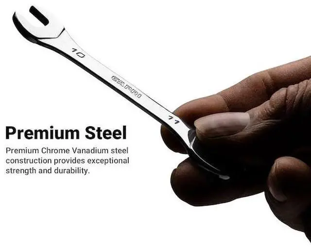 Alt view image 3 of 4 - CAPRI TOOLS CP11830-0809 8mm x 9mm Slim Mini Open End Wrench, Metric