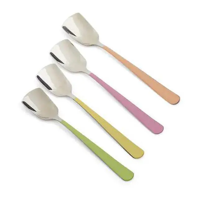Alt view image 2 of 2 - RSVP International Ice Cream Tool Collection Dishwasher Safe, Large Handle, Spoon S/4-Colorful, Stainless Steel