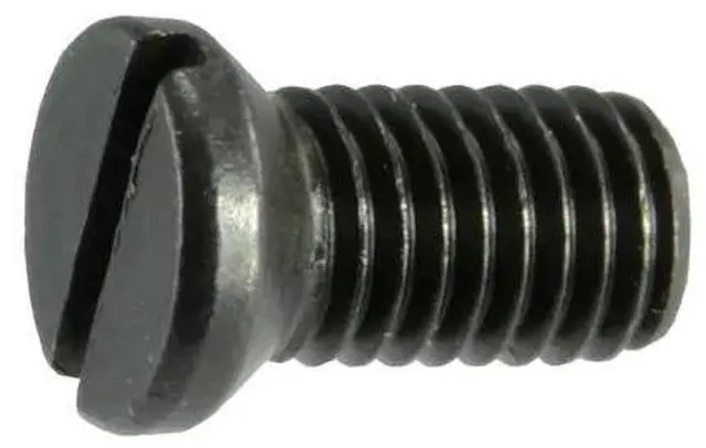 Main image of MIDWEST FASTENER 32945 #8-40 x 1/4 in Slotted Oval Machine Screw, Black Oxide