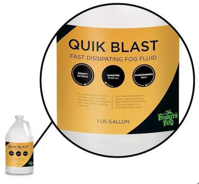 Alt view image 4 of 7 - FROGGY'S FOG DS-QB-1 Quik Blast Fast Dissipating Fog Fluid - 1 Gallon
