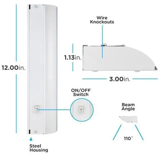 Alt view image 2 of 5 - GE 26763 Dimmable Light Fixture 12",Direct Wire
