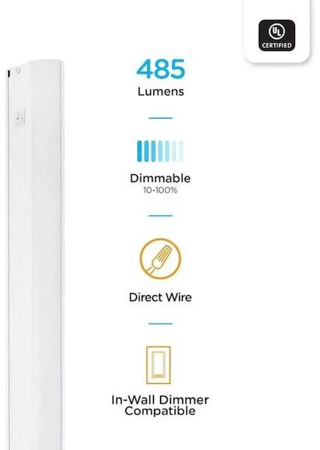 Alt view image 3 of 5 - GE 26763 Dimmable Light Fixture 12",Direct Wire