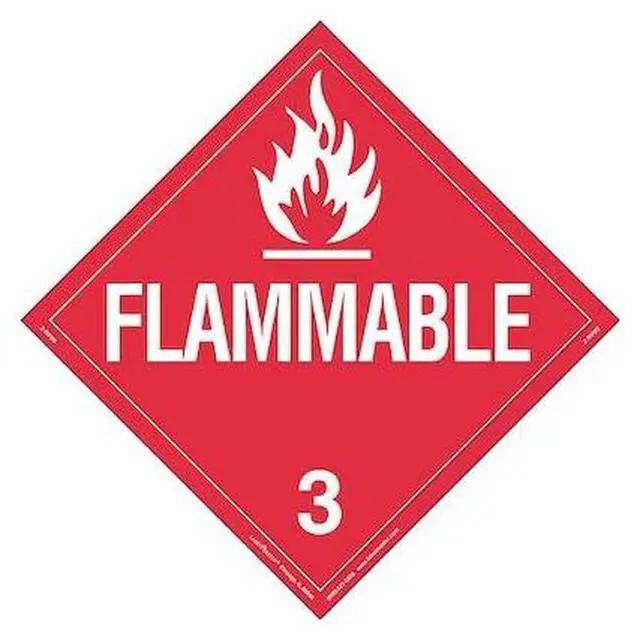 Alt view image 2 of 2 - labelmaster z-rvw2 flammable liquid hazmat placard, worded, rigid vinyl (pack of 25)