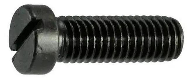 Main image of MIDWEST FASTENER 32923 #8-40 x 1/2 in Slotted Fillister Machine Screw, Black