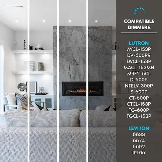 Alt view image 6 of 7 - LUXRITE LR23460-1PK 1 Inch LED Recessed Downlight 5 CCT Selectable 2700K-5000K
