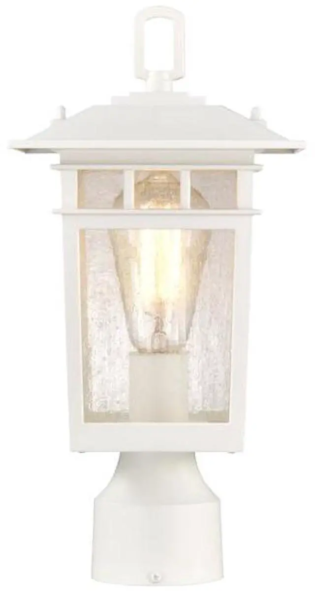 Alt view image 3 of 7 - NUVO 60/5954 Cove Neck Outdoor Small Post Lantern 1 Light White Finish