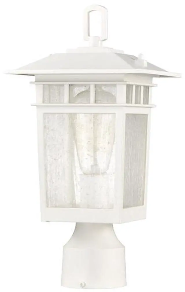 Alt view image 2 of 7 - NUVO 60/5954 Cove Neck Outdoor Small Post Lantern 1 Light White Finish