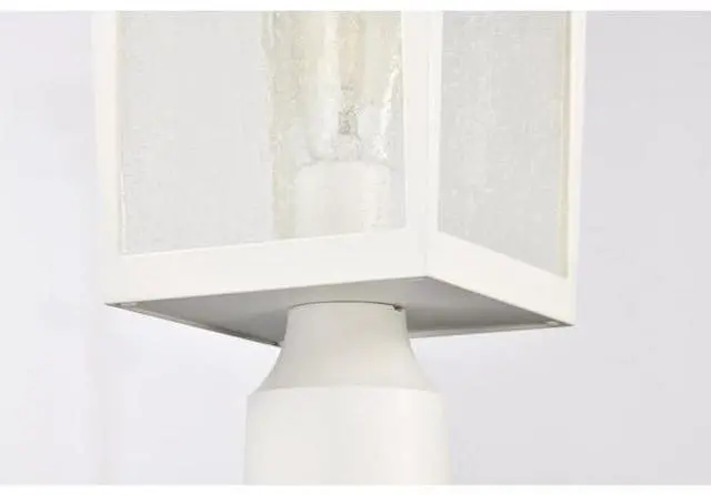 Alt view image 6 of 7 - NUVO 60/5954 Cove Neck Outdoor Small Post Lantern 1 Light White Finish