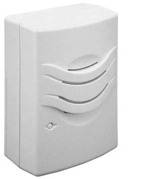 Alt view image 2 of 2 - iq america wd1144 wireless plugin contemporary door chime door bell receiver only 2 melody notes 100 foot range simple installation and programming bring it anywhere rv cabin office! white