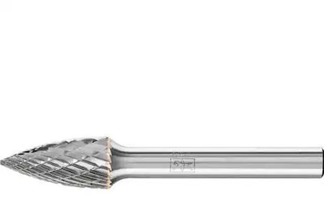 Main image of PFERD 22294 TOUGH Carbide Bur - Tree Shape (Pointed) - DBL Cut (3R) - 3/8" x