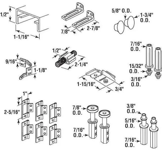 Alt view image 4 of 4 - PRIME-LINE 161797-1 Bi-Fold Closet Track Kit, 72 in. Length, Steel Track, White
