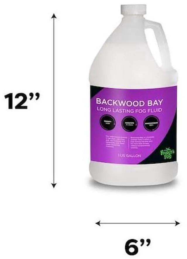 Alt view image 6 of 7 - FROGGY'S FOG DS-BB-1 Backwood Bay Long Lasting Fog Machine Fluid - 1 Gallon
