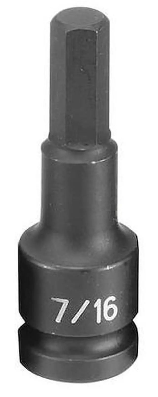 Alt view image 2 of 8 - GREY PNEUMATIC 2914F 1/2" Drive, 7/16 Size, SAE Socket, 6 Points,