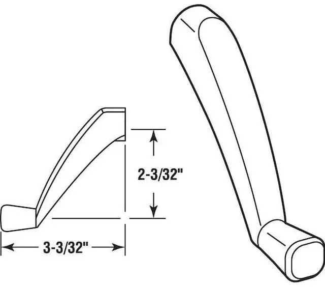 Alt view image 4 of 4 - PRIME-LINE TH 24028 Maxim Contour Crank Handle, Bronze Single Pack