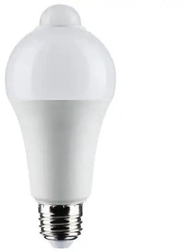 Main image of SATCO S11445 12 Watt A19 LED, White, 3000K, 1050 Lumens, 120 Volt, PIR Sensor,
